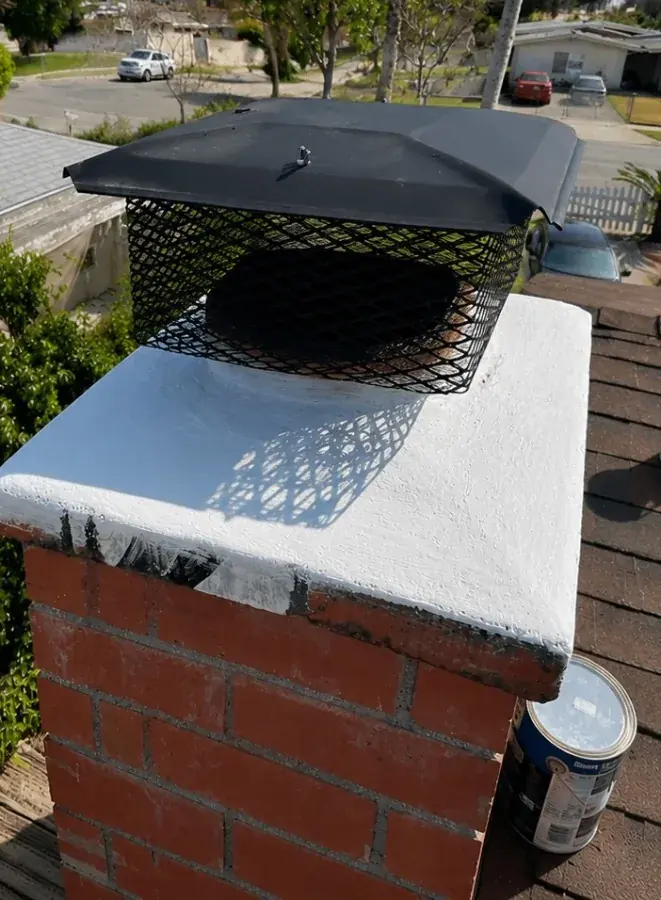 Chimney cap in Norwalk, after