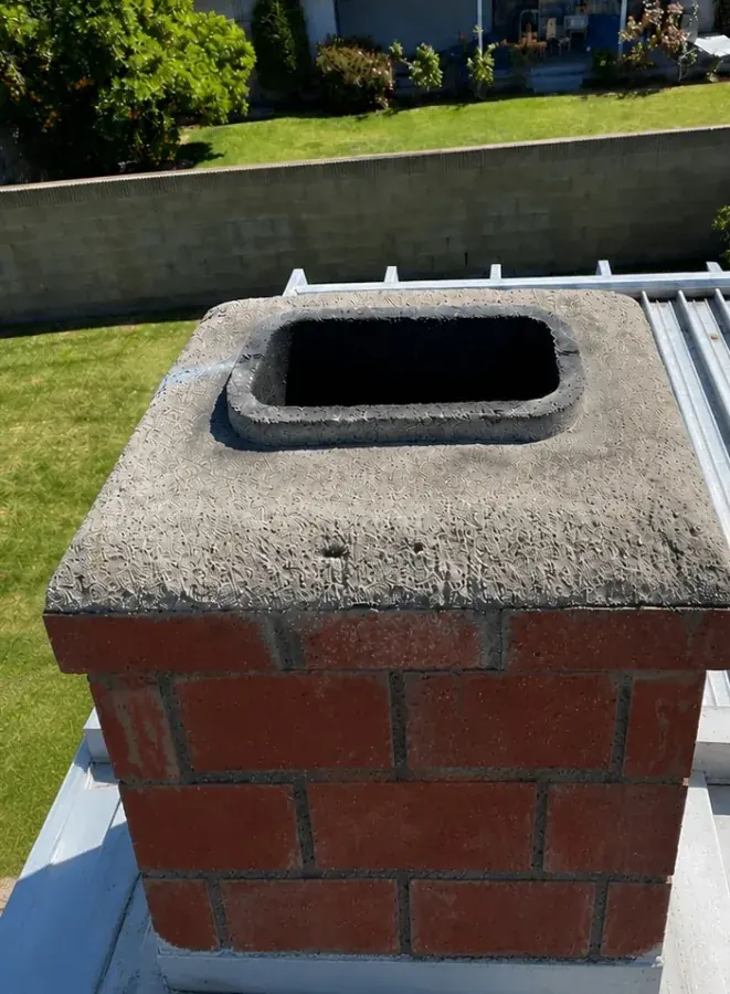 Chimney cap in Norwalk, before
