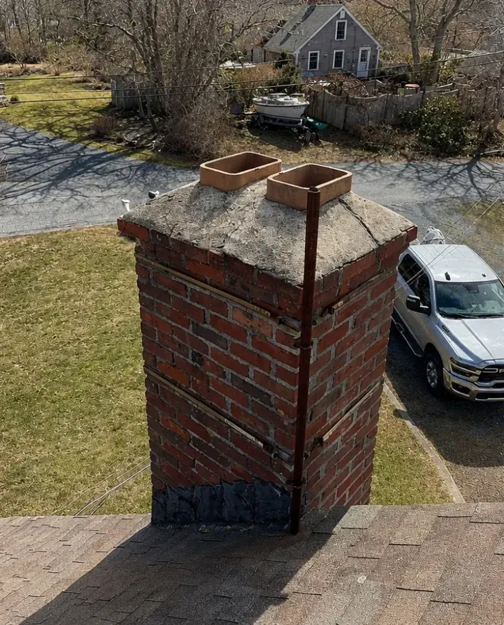Chimney and vent services project before service